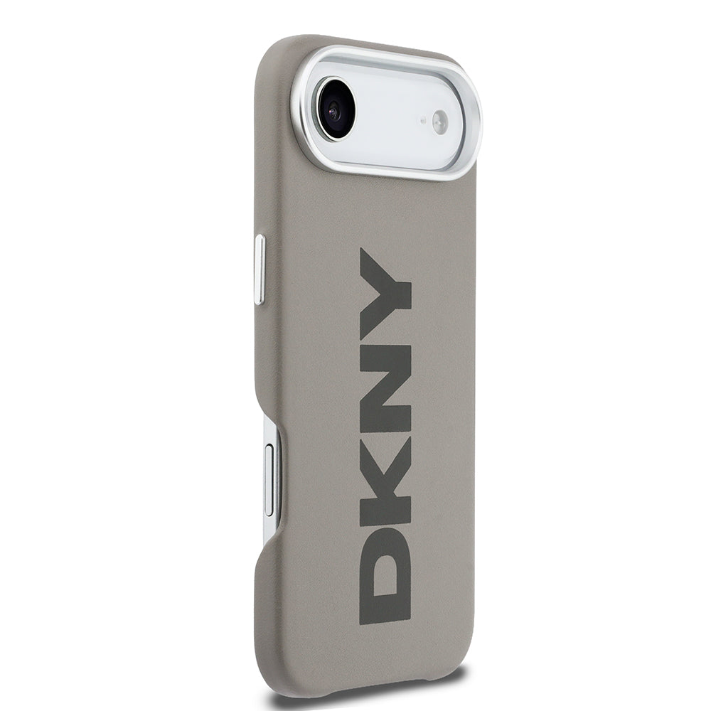 iPhone 17 Air Kılıf DKNY Orjinal Lisanslı M-safe Şarj Özellikli PU Büyük Dikey Logolu Kılıf