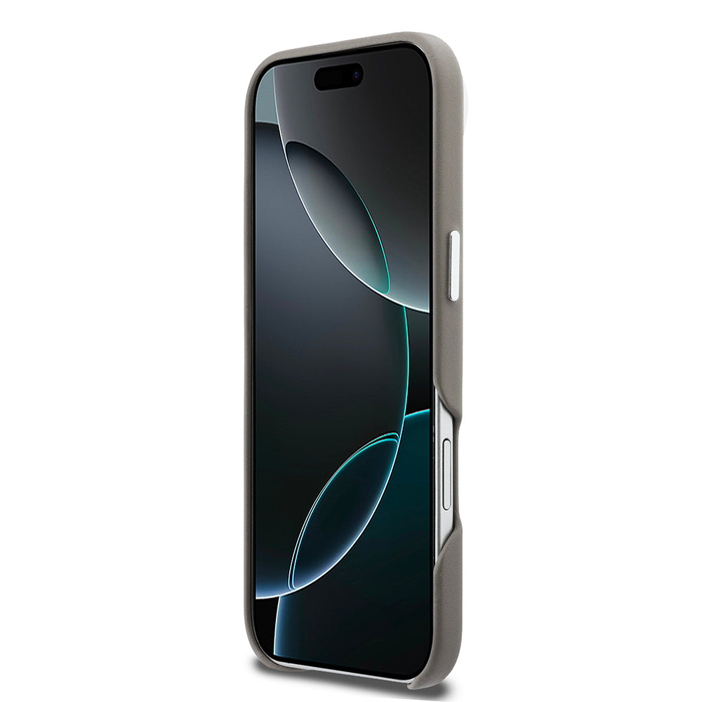 iPhone 17 Air Kılıf DKNY Orjinal Lisanslı M-safe Şarj Özellikli PU Büyük Dikey Logolu Kılıf