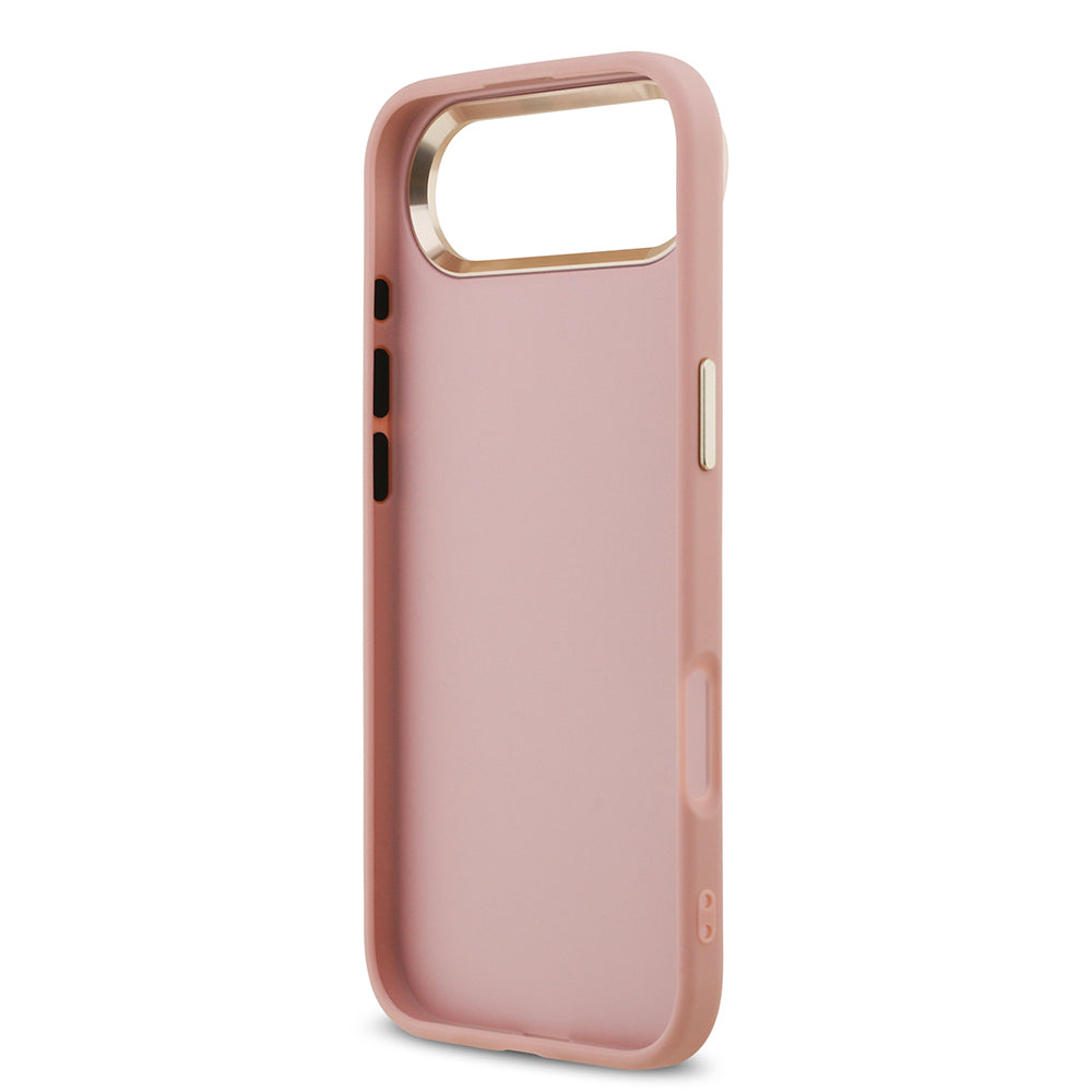 iPhone 17 Air Kılıf Guess Orijinal Lisanslı 4G Büyük Metal Kamera Çerçeveli ve Logolu Glitter Kılıf