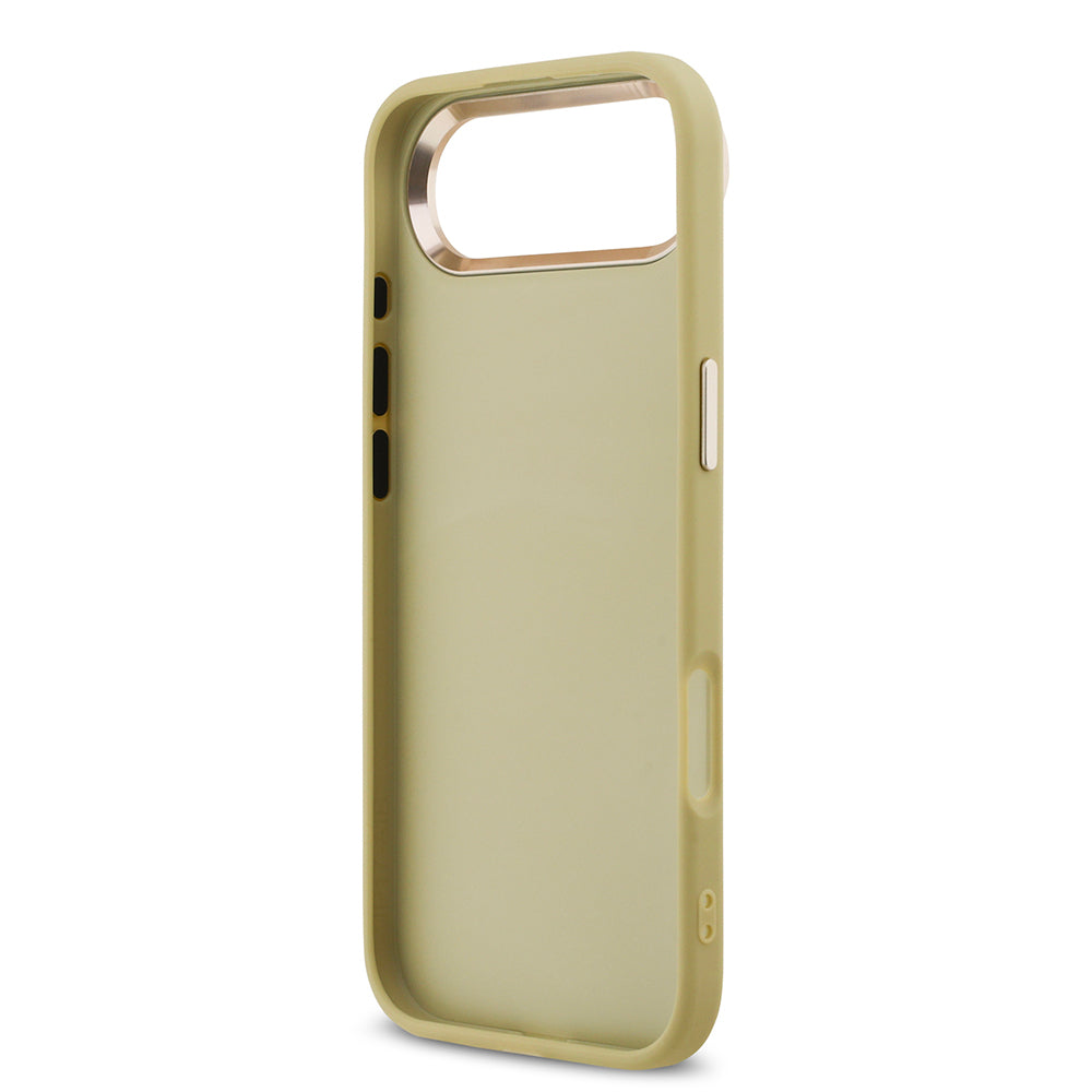 iPhone 17 Air Kılıf Guess Orijinal Lisanslı 4G Büyük Metal Kamera Çerçeveli ve Logolu Glitter Kılıf