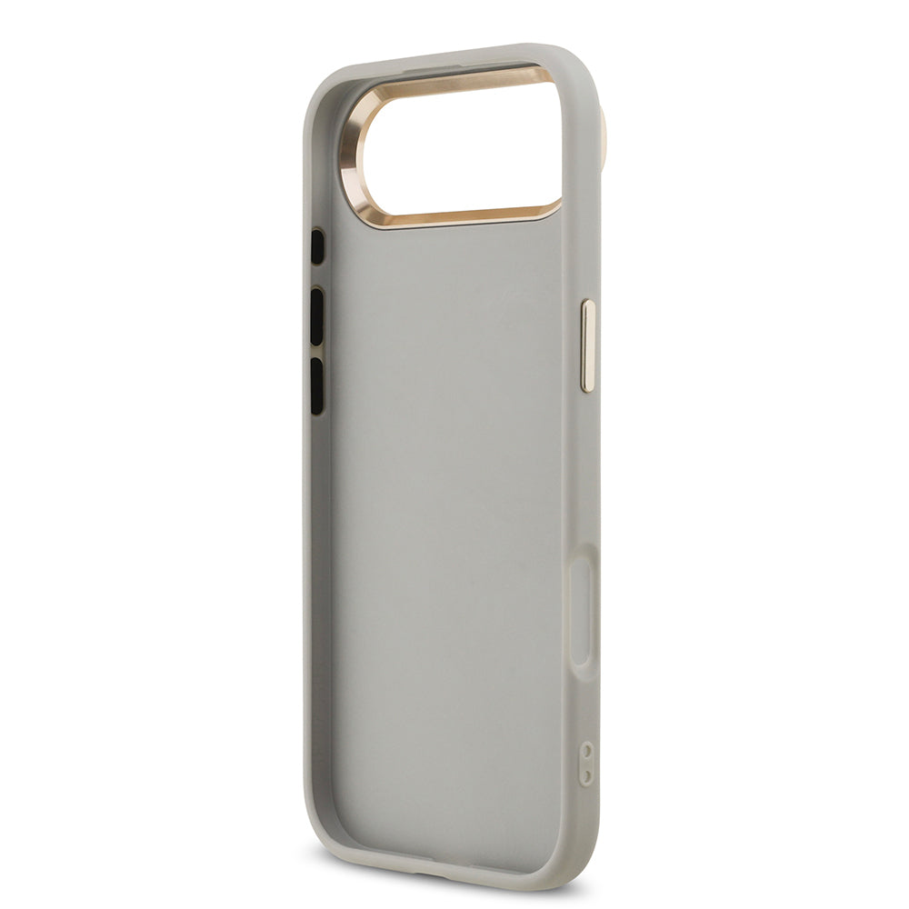 iPhone 17 Air Kılıf Guess Orijinal Lisanslı 4G Büyük Metal Kamera Çerçeveli ve Logolu Glitter Kılıf