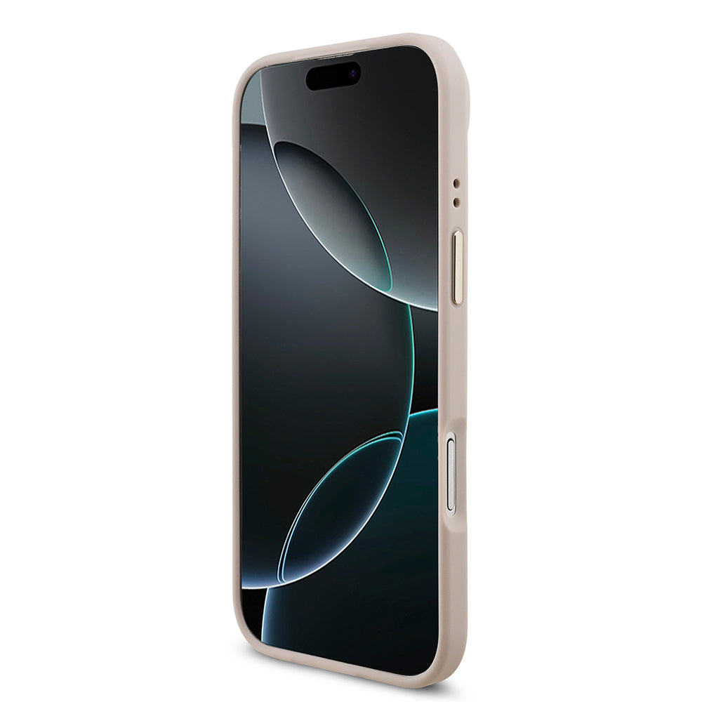 iPhone 17 Air Kılıf Guess Orijinal Lisanslı Gold Metal Kamera Çerçeveli 4G Desenli Metal Büyük 4G ve Yazı Logolu Kılıf