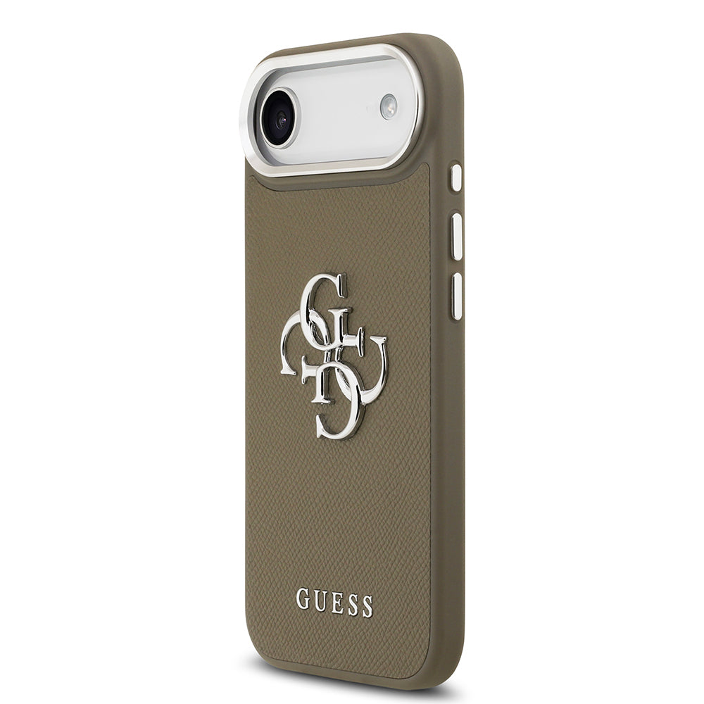 iPhone 17 Air Kılıf Guess Orijinal Lisanslı Grained 4G Metal Büyük Logolu Kılıf