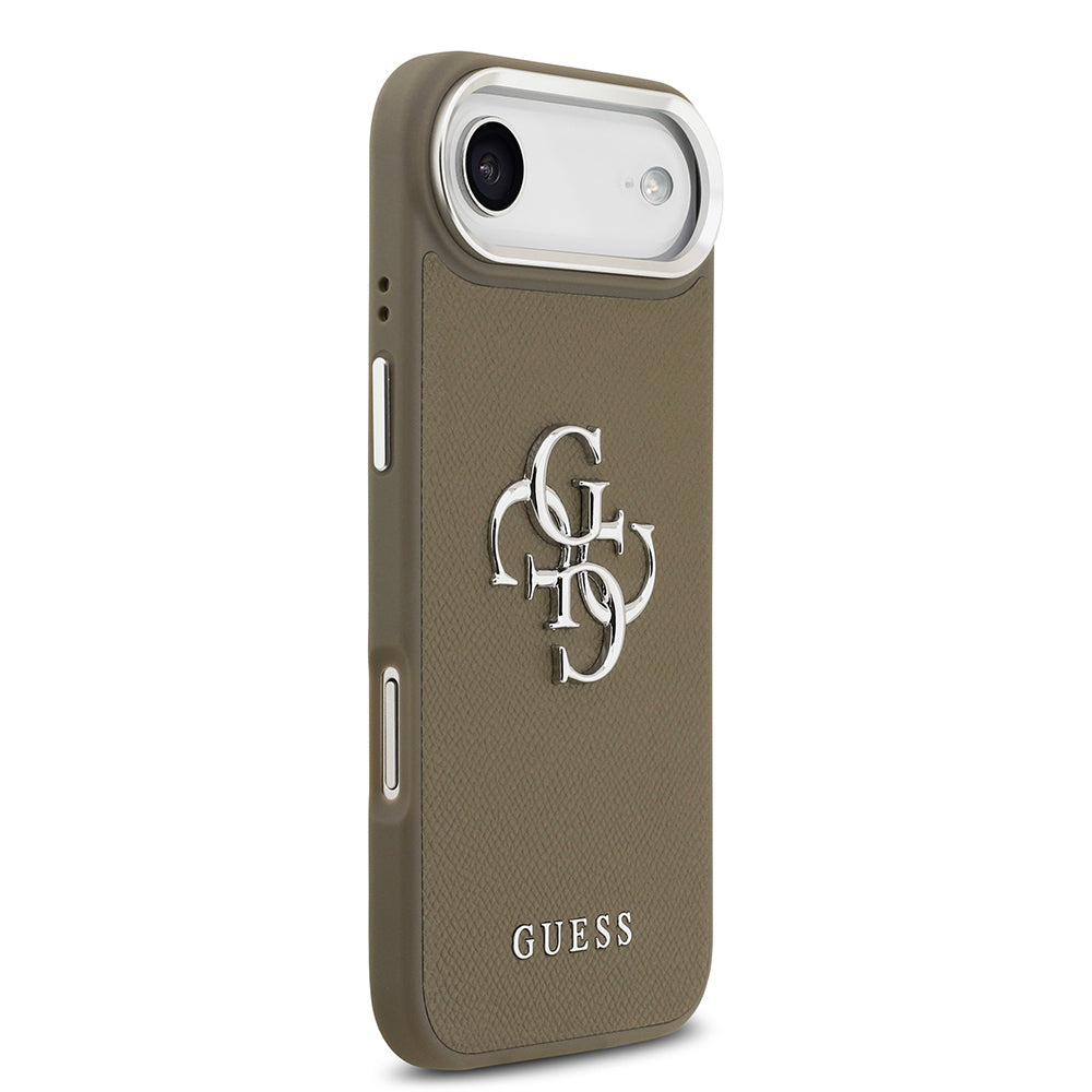 iPhone 17 Air Kılıf Guess Orijinal Lisanslı Grained 4G Metal Büyük Logolu Kılıf