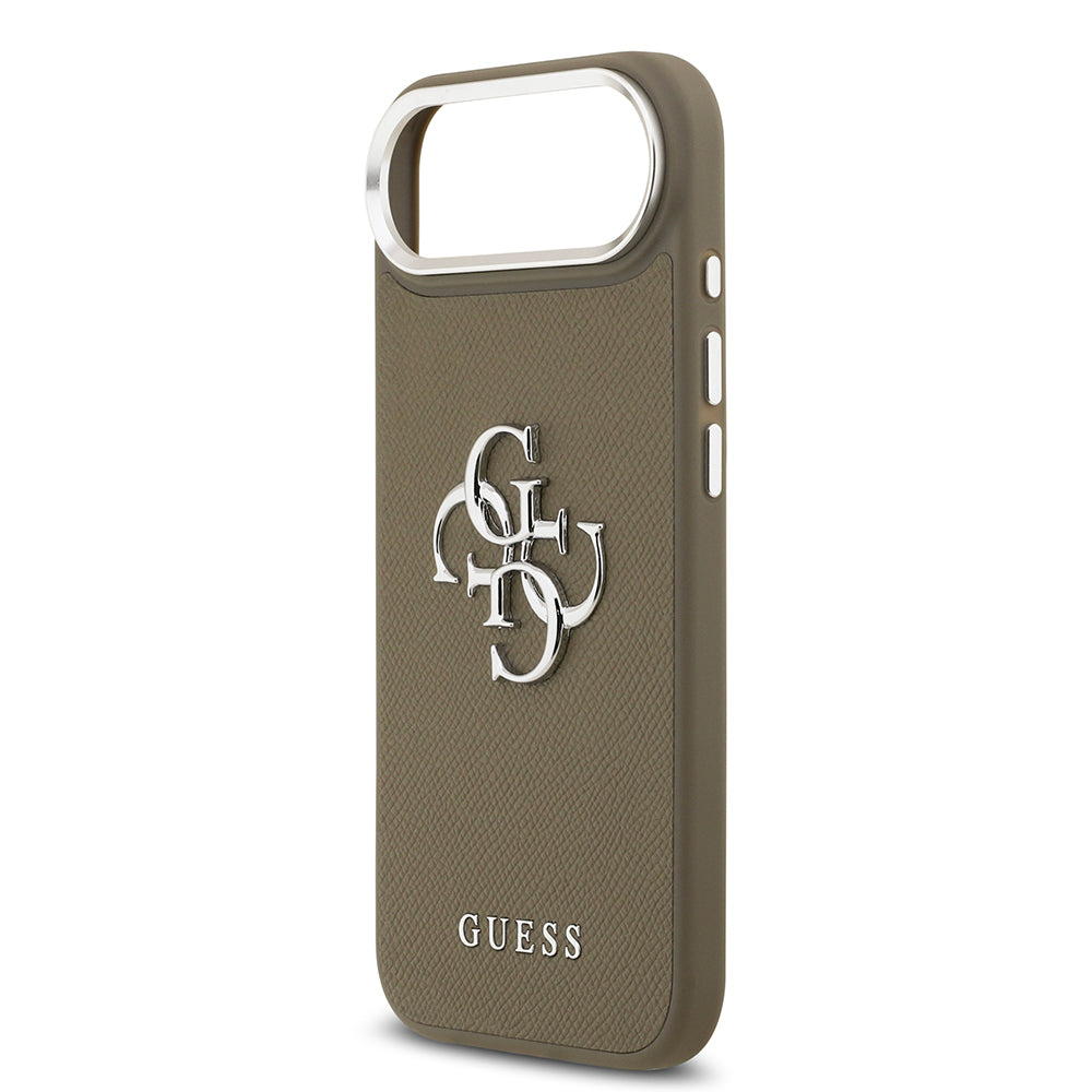 iPhone 17 Air Kılıf Guess Orijinal Lisanslı Grained 4G Metal Büyük Logolu Kılıf