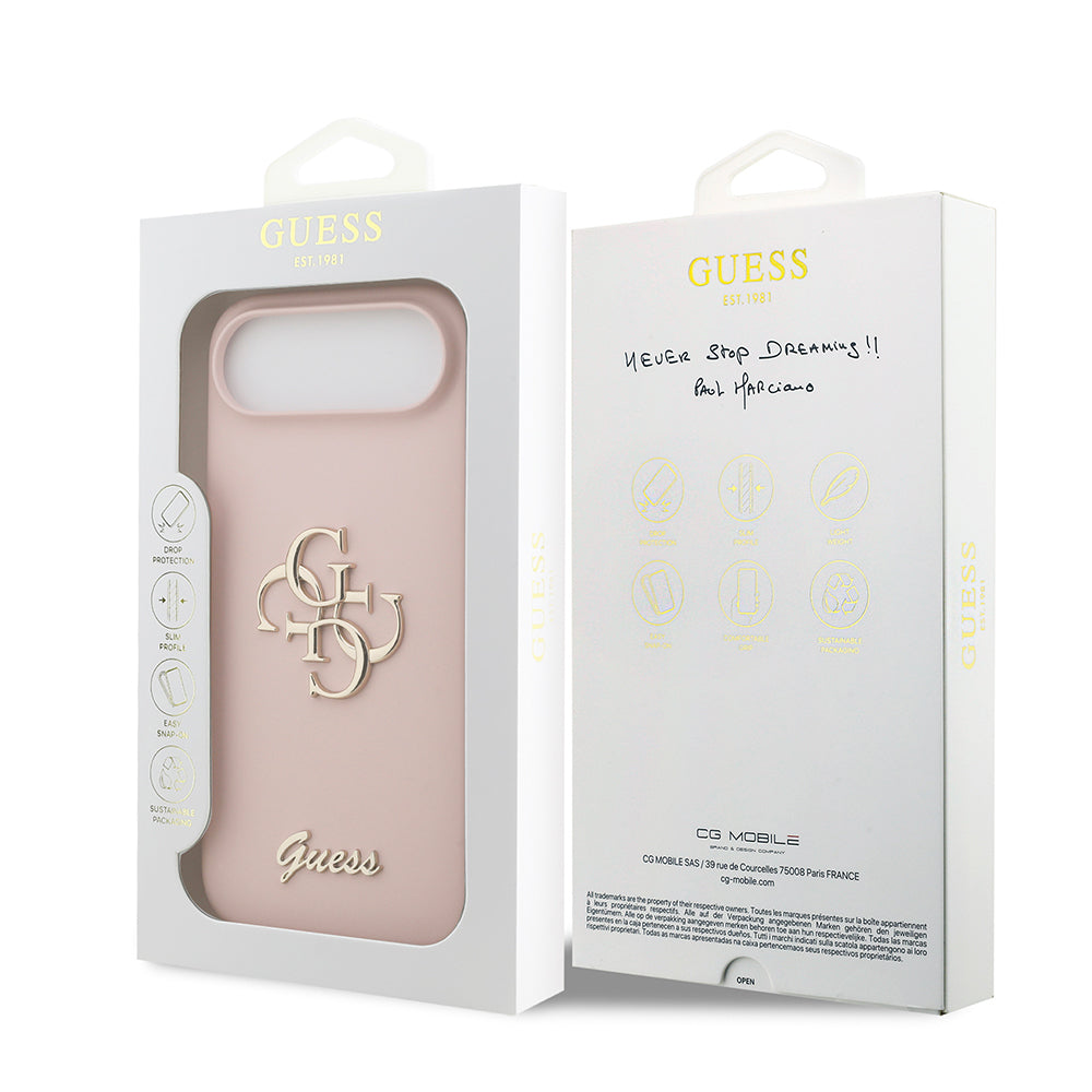 iPhone 17 Air Kılıf Guess Orijinal Lisanslı Grained Yazı Logolu Kılıf