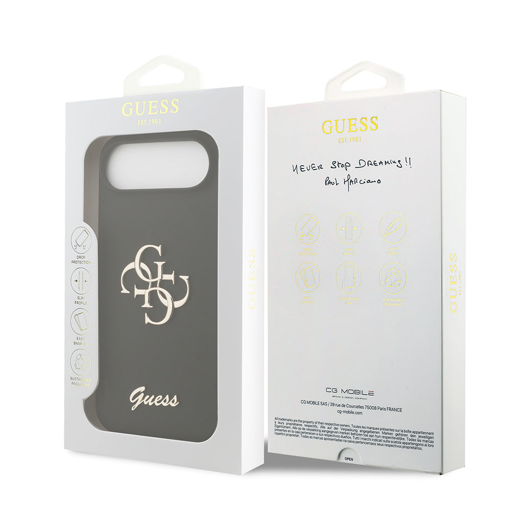 iPhone 17 Air Kılıf Guess Orijinal Lisanslı Grained Yazı Logolu Kılıf