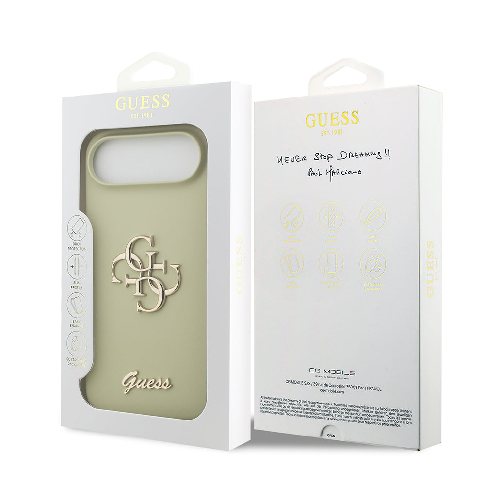 iPhone 17 Air Kılıf Guess Orijinal Lisanslı Grained Yazı Logolu Kılıf