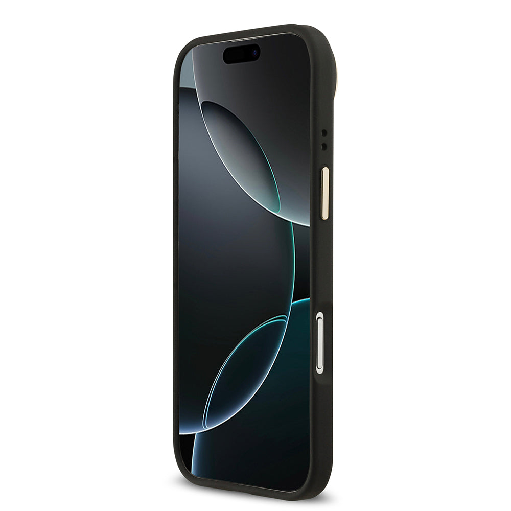 iPhone 17 Air Kılıf Guess Orijinal Lisanslı M-safe Şarj Özellikli 4G Desenli PU Metal Plaka Klasik Logolu Kılıf