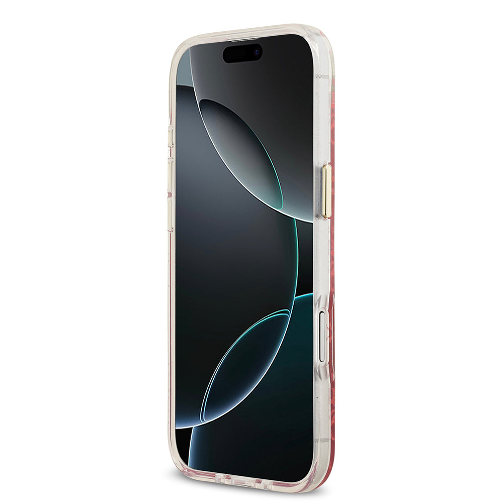 iPhone 17 Air Kılıf Guess Orijinal Lisanslı M-safe Şarj Özellikli 4G Desenli Simli Silikon Kılıf