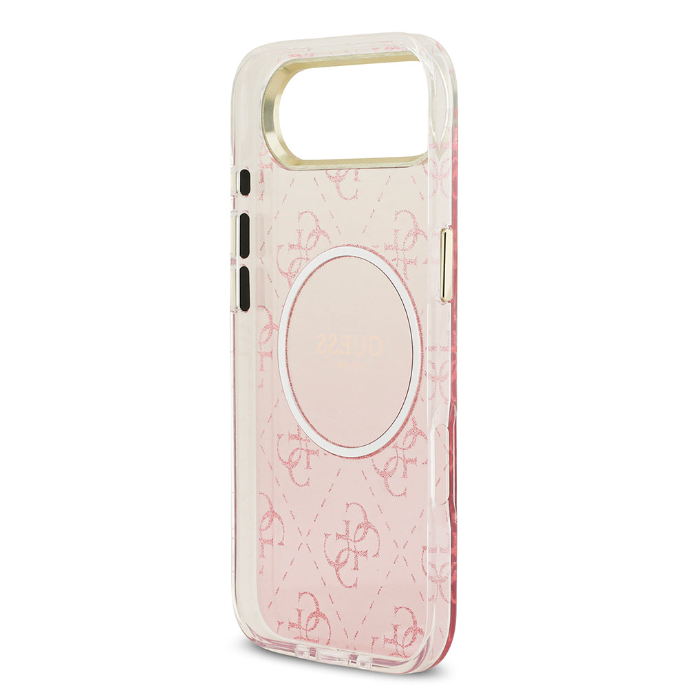 iPhone 17 Air Kılıf Guess Orijinal Lisanslı M-safe Şarj Özellikli 4G Desenli Simli Silikon Kılıf