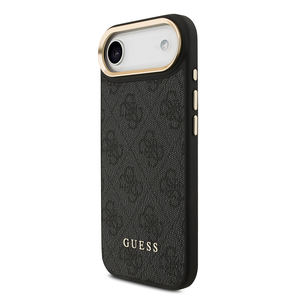iPhone 17 Air Kılıf Guess Orijinal Lisanslı M-safe Şarj Özellikli 4G Metal Büyük Logolu Kartlıklı Kılıf