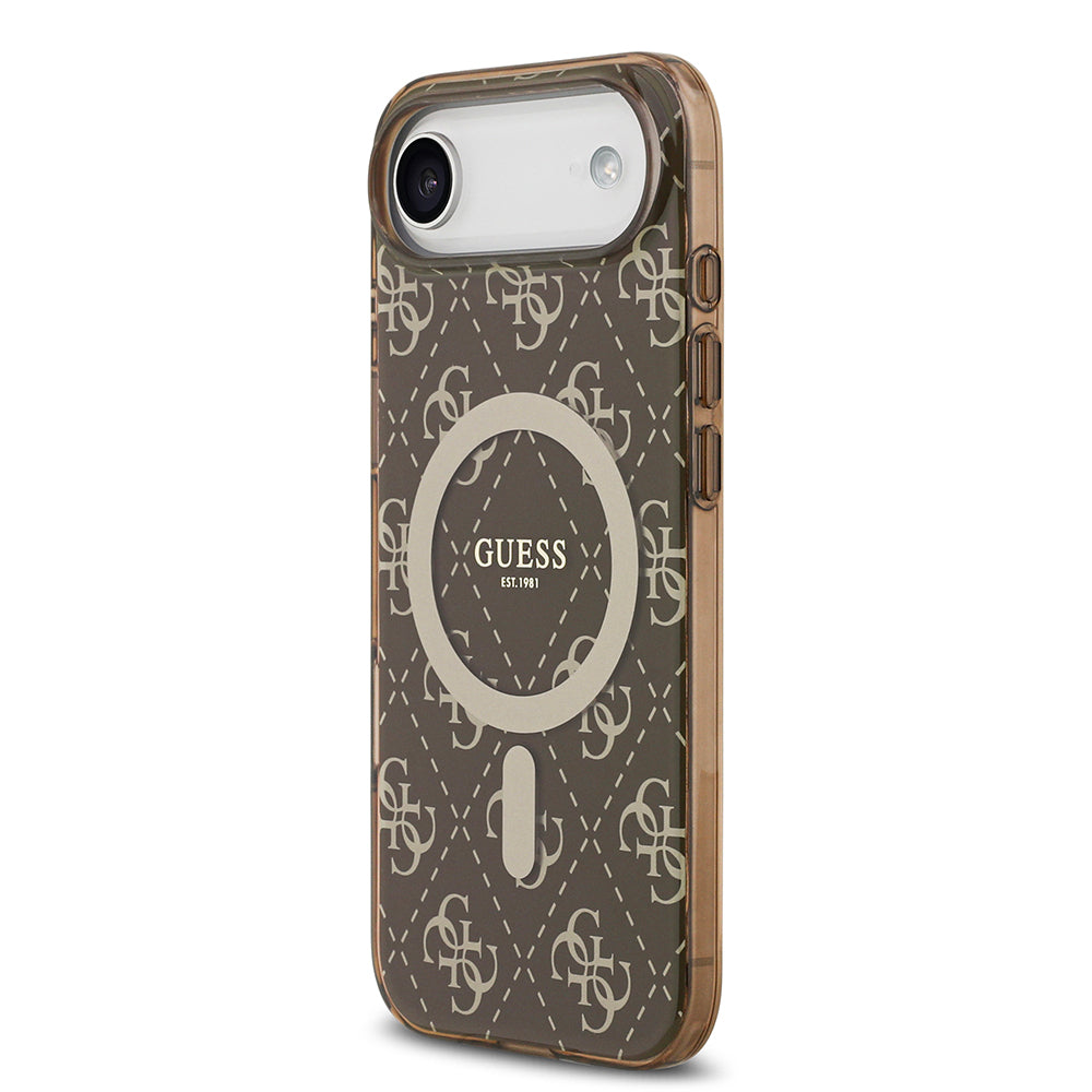 iPhone 17 Air Kılıf Guess Orijinal Lisanslı M-safe Şarj Özellikli IML Baskılı Klasik Logolu 4G Desenli Kılıf