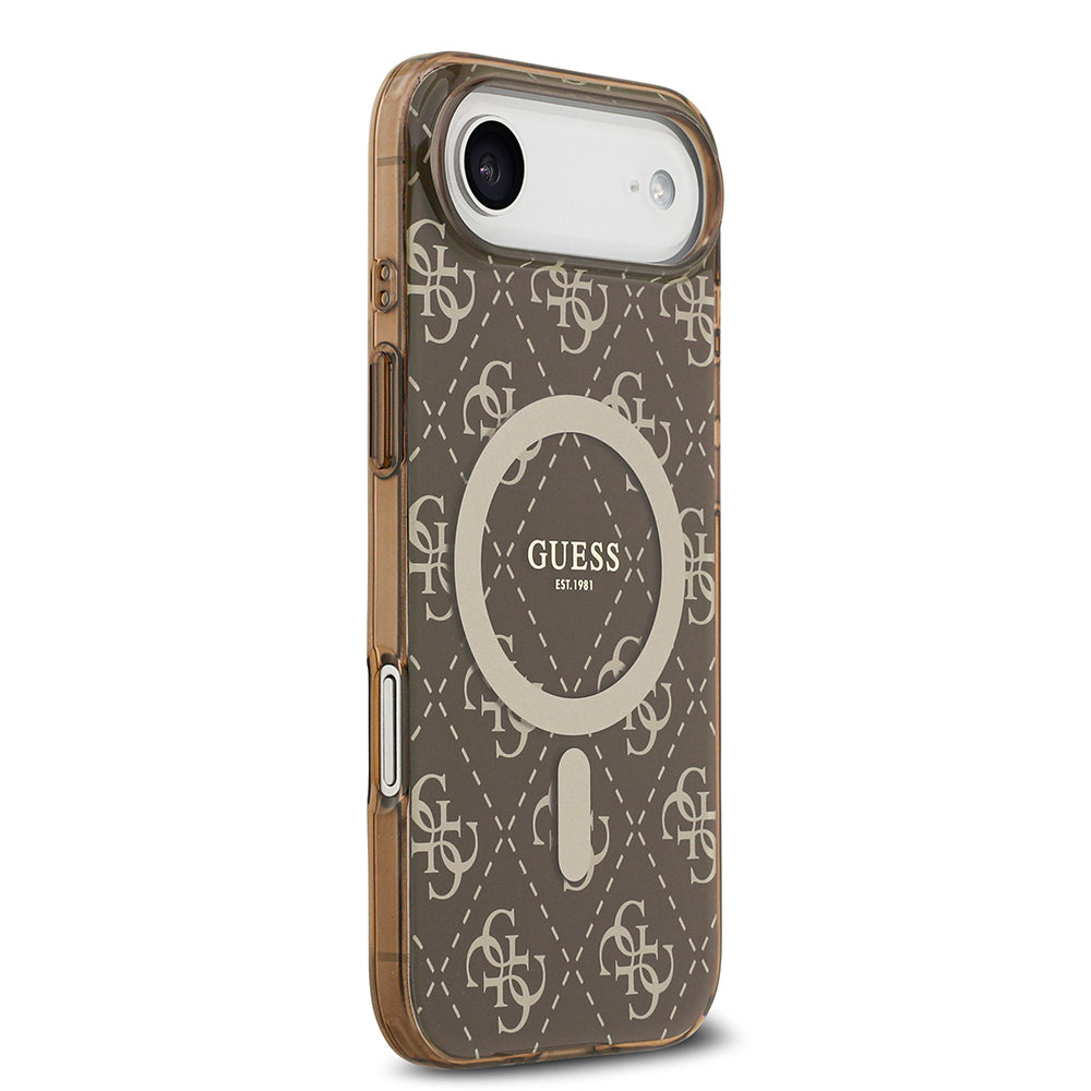 iPhone 17 Air Kılıf Guess Orijinal Lisanslı M-safe Şarj Özellikli IML Baskılı Klasik Logolu 4G Desenli Kılıf