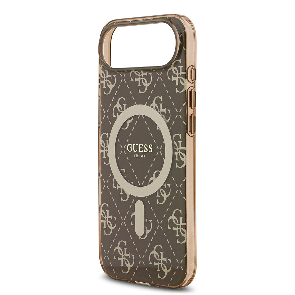 iPhone 17 Air Kılıf Guess Orijinal Lisanslı M-safe Şarj Özellikli IML Baskılı Klasik Logolu 4G Desenli Kılıf