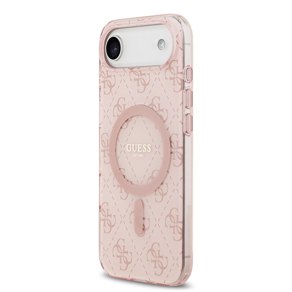 iPhone 17 Air Kılıf Guess Orijinal Lisanslı M-safe Şarj Özellikli IML Baskılı Klasik Logolu 4G Desenli Kılıf