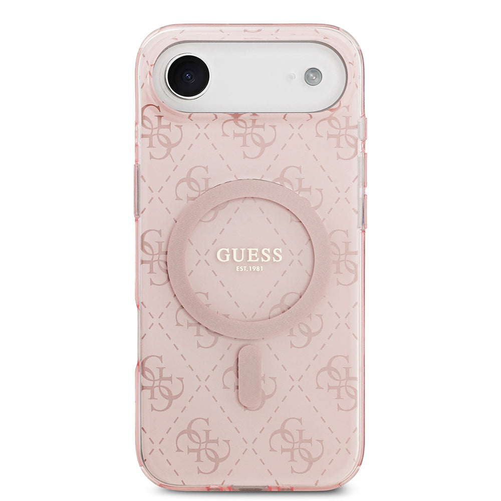 iPhone 17 Air Kılıf Guess Orijinal Lisanslı M-safe Şarj Özellikli IML Baskılı Klasik Logolu 4G Desenli Kılıf