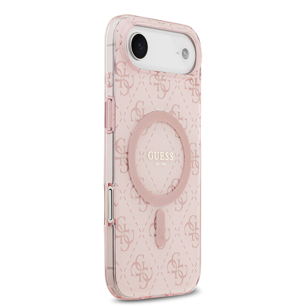 iPhone 17 Air Kılıf Guess Orijinal Lisanslı M-safe Şarj Özellikli IML Baskılı Klasik Logolu 4G Desenli Kılıf