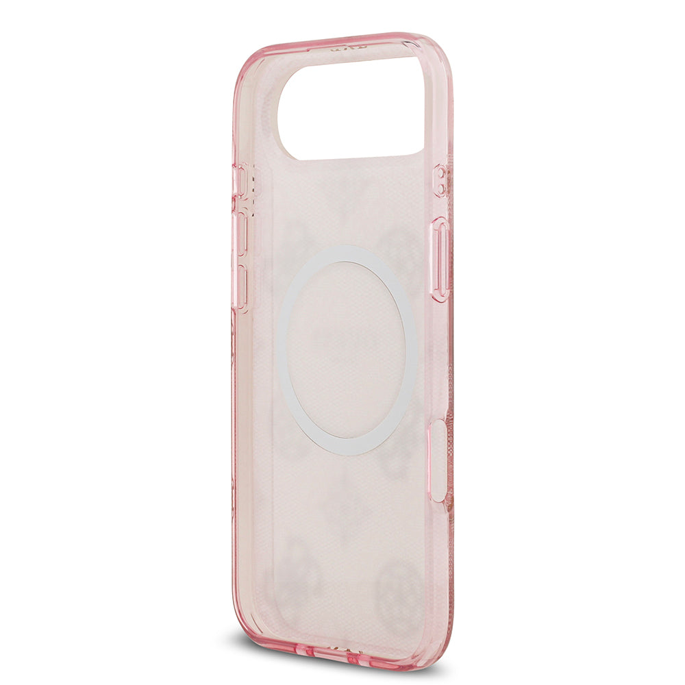 iPhone 17 Air Kılıf Guess Orijinal Lisanslı M-safe Şarj Özellikli IML Peony ve 4G Desenli Klasik Logolu Kılıf