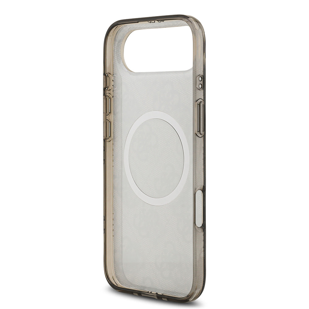 iPhone 17 Air Kılıf Guess Orijinal Lisanslı M-safe Şarj Özellikli IML Peony ve 4G Desenli Klasik Logolu Kılıf