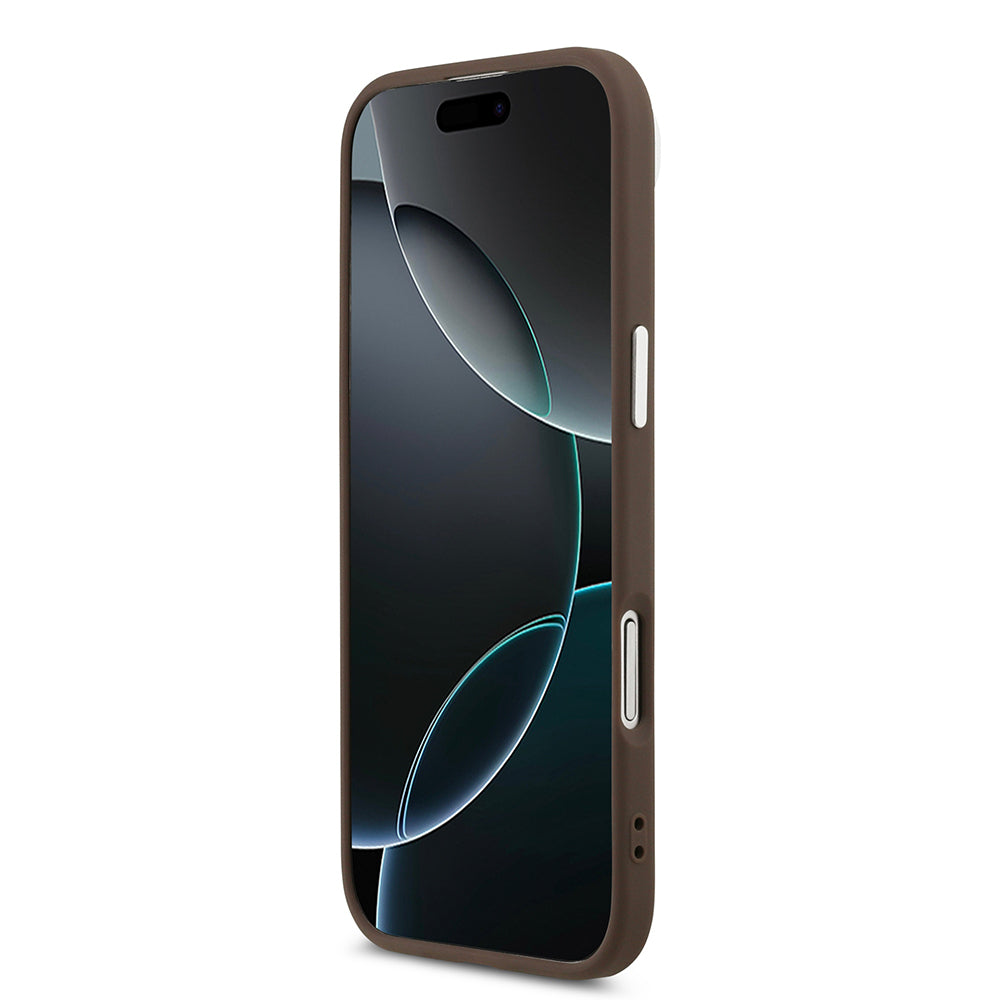 iPhone 17 Air Kılıf Guess Orijinal Lisanslı M-safe Şarj Özellikli Klasik Yazı Logolu PU Deri Kılıf