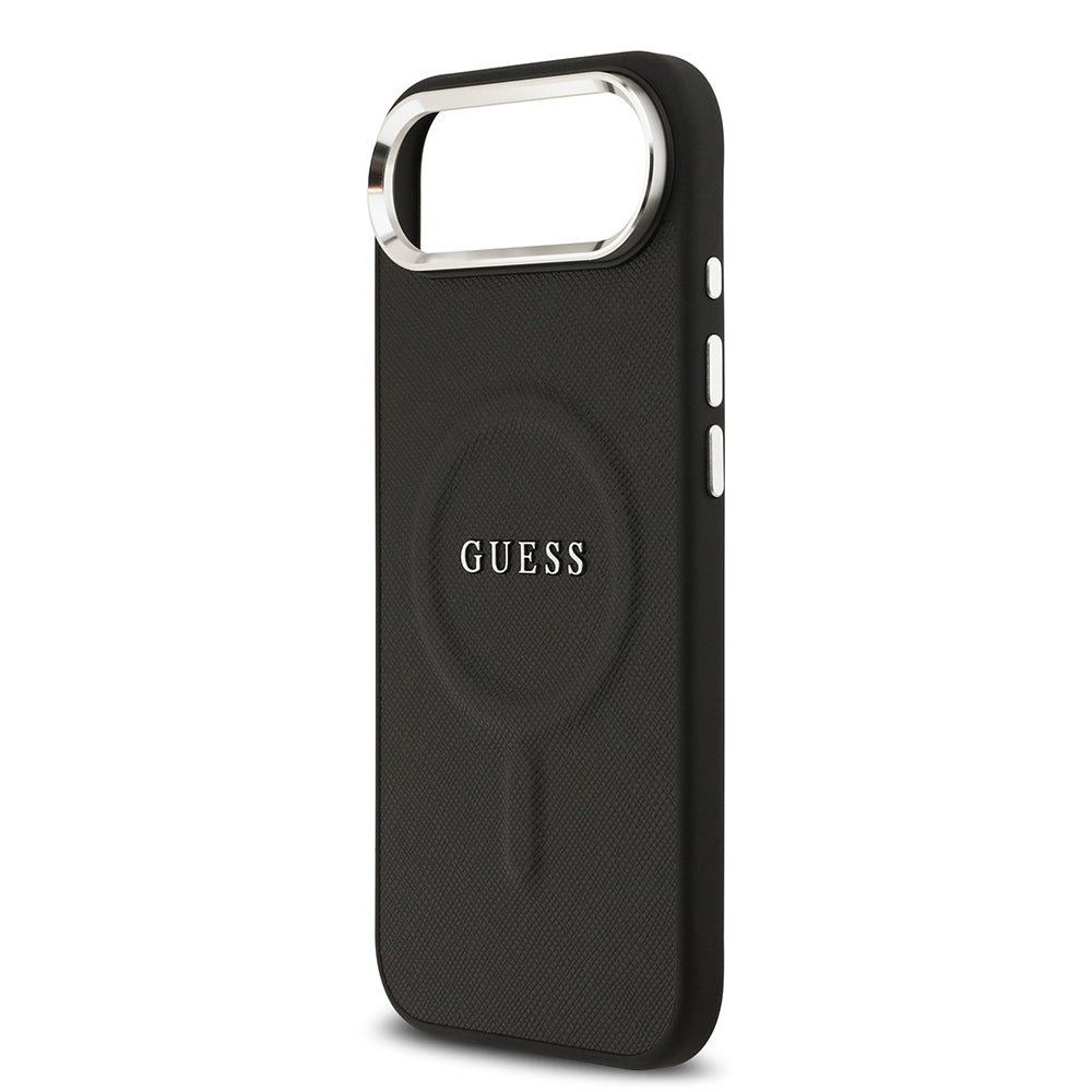 iPhone 17 Air Kılıf Guess Orijinal Lisanslı M-safe Şarj Özellikli Klasik Yazı Logolu PU Deri Kılıf