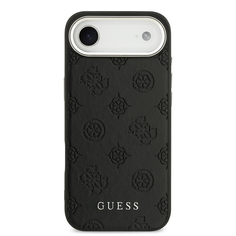 iPhone 17 Air Kılıf Guess Orijinal Lisanslı M-safe Şarj Özellikli Sıcak Baskılı Klasik Yazı Logolu PU Deri Peony Kılıf