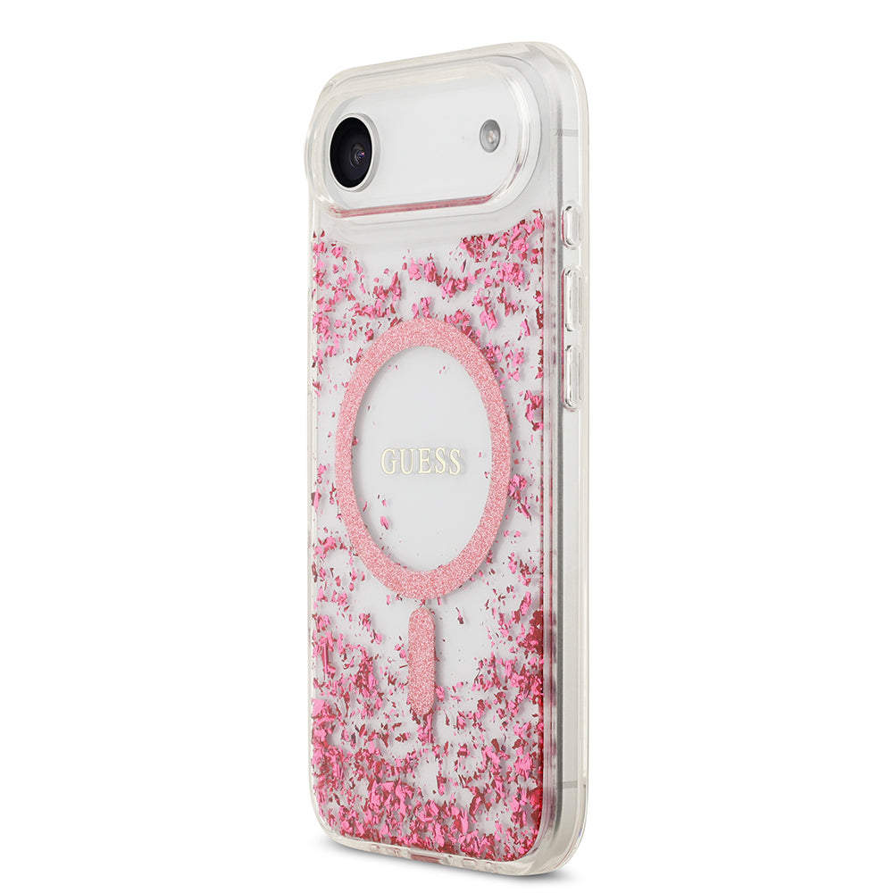 iPhone 17 Air Kılıf Guess Orijinal Lisanslı M-safe Şarj Özellikli Transparan Resin Bottom Kılıf