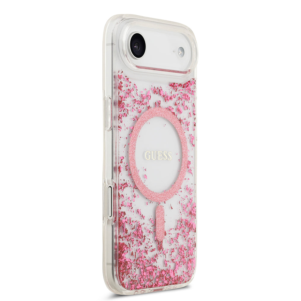 iPhone 17 Air Kılıf Guess Orijinal Lisanslı M-safe Şarj Özellikli Transparan Resin Bottom Kılıf