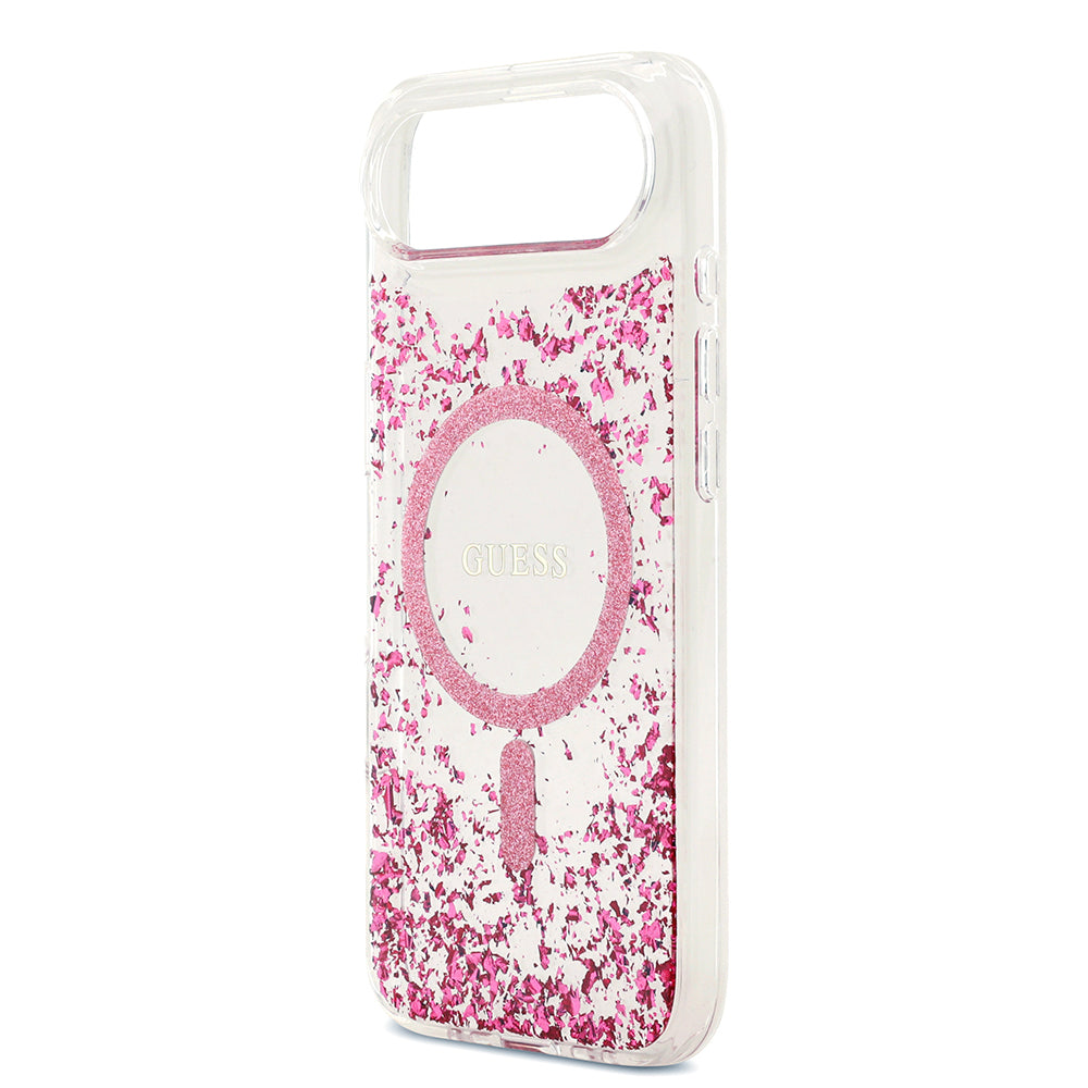 iPhone 17 Air Kılıf Guess Orijinal Lisanslı M-safe Şarj Özellikli Transparan Resin Bottom Kılıf