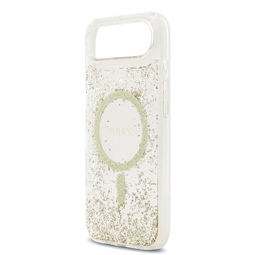 iPhone 17 Air Kılıf Guess Orijinal Lisanslı M-safe Şarj Özellikli Transparan Resin Bottom Kılıf