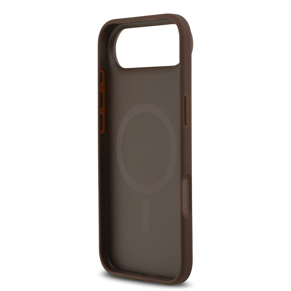 iPhone 17 Air Kılıf Guess Orijinal Lisanslı M-safe Şarj Özellikli Yazı Logolu Circle Classic Kılıf