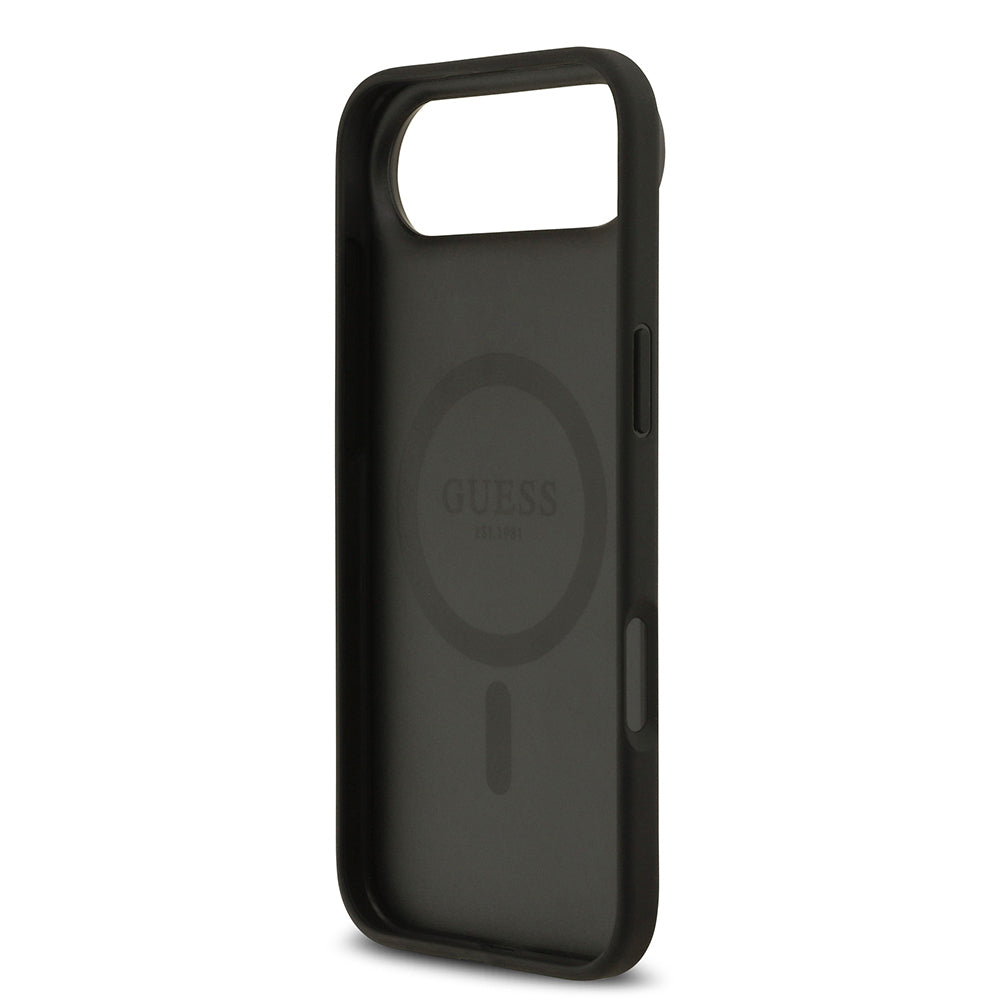 iPhone 17 Air Kılıf Guess Orijinal Lisanslı M-safe Şarj Özellikli Yazı Logolu Circle Classic Kılıf