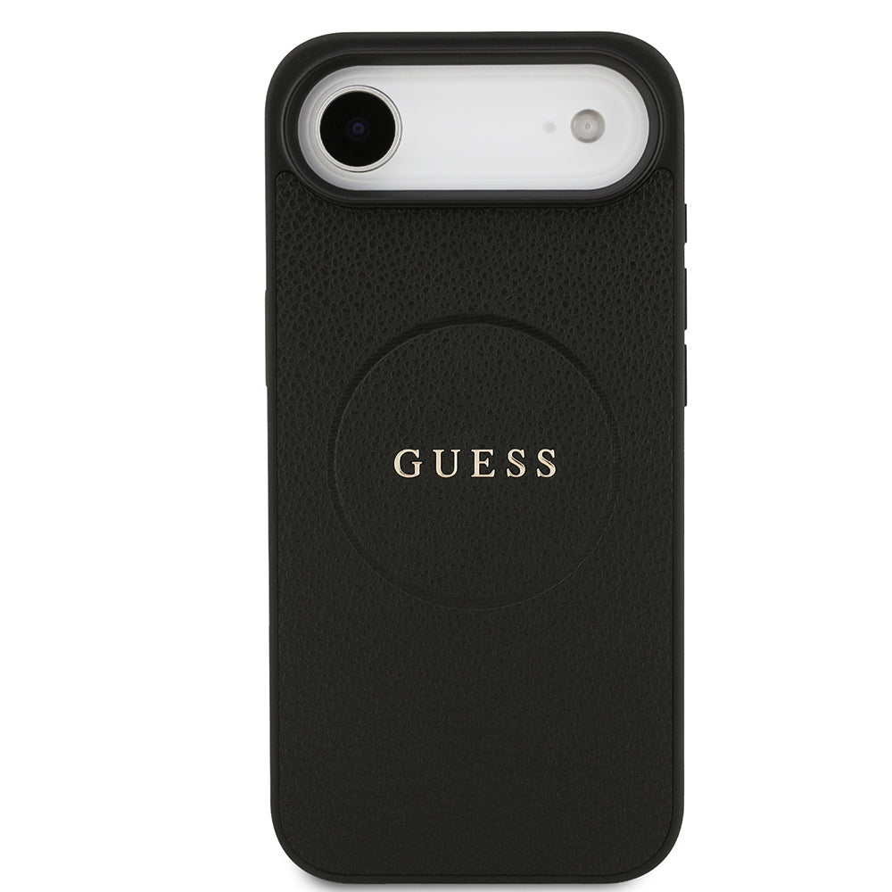 iPhone 17 Air Kılıf Guess Orijinal Lisanslı M-safe Şarj Özellikli Yazı Logolu PU Deri Kılıf