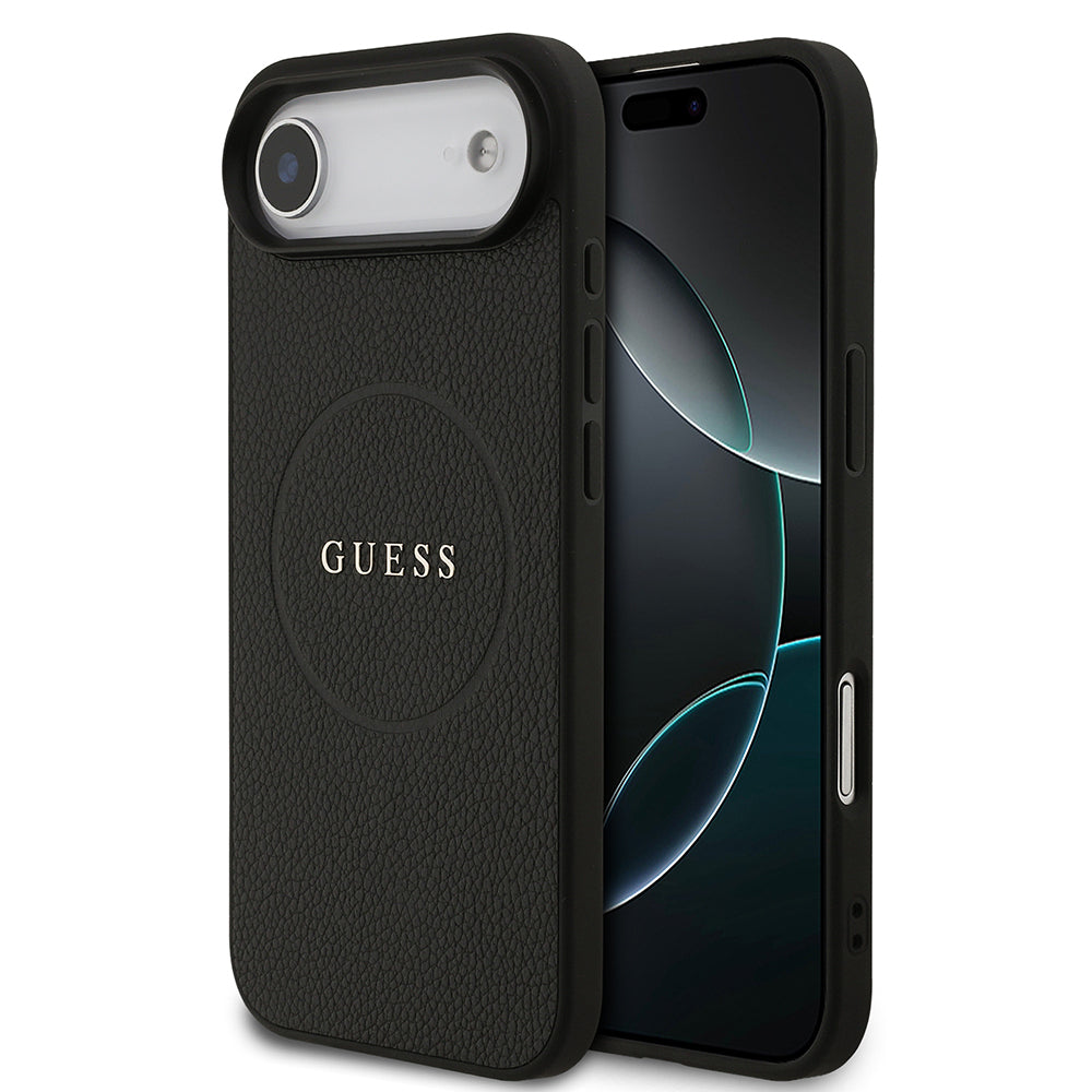iPhone 17 Air Kılıf Guess Orijinal Lisanslı M-safe Şarj Özellikli Yazı Logolu PU Deri Kılıf