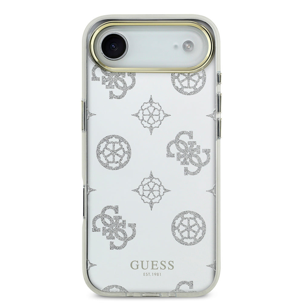 iPhone 17 Air Kılıf Guess Orijinal Lisanslı Metal Kamera Çerçeveli Simli Aynalı Kılıf