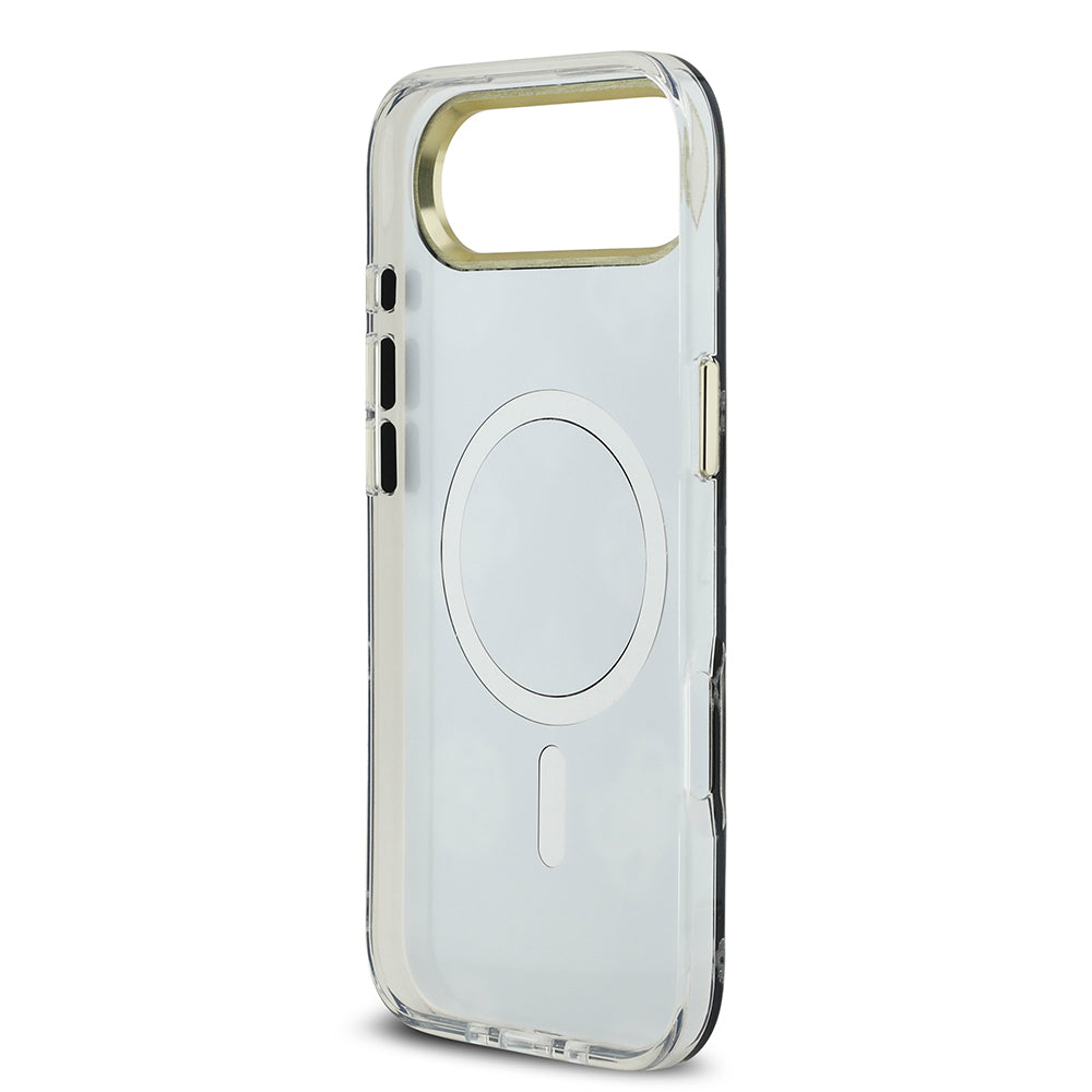 iPhone 17 Air Kılıf Guess Orijinal Lisanslı Metal Kamera Çerçeveli Simli Aynalı Kılıf