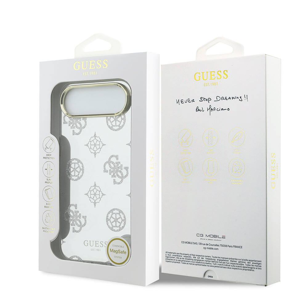 iPhone 17 Air Kılıf Guess Orijinal Lisanslı Metal Kamera Çerçeveli Simli Aynalı Kılıf