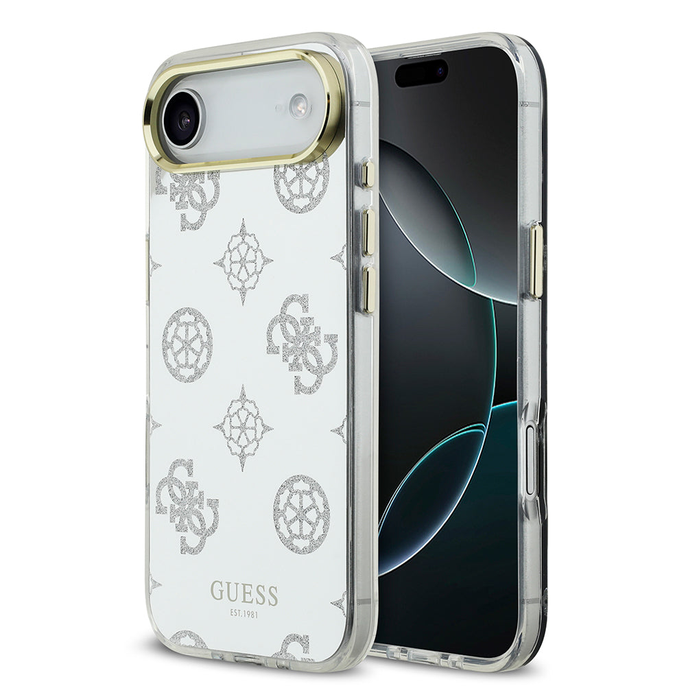 iPhone 17 Air Kılıf Guess Orijinal Lisanslı Metal Kamera Çerçeveli Simli Aynalı Kılıf