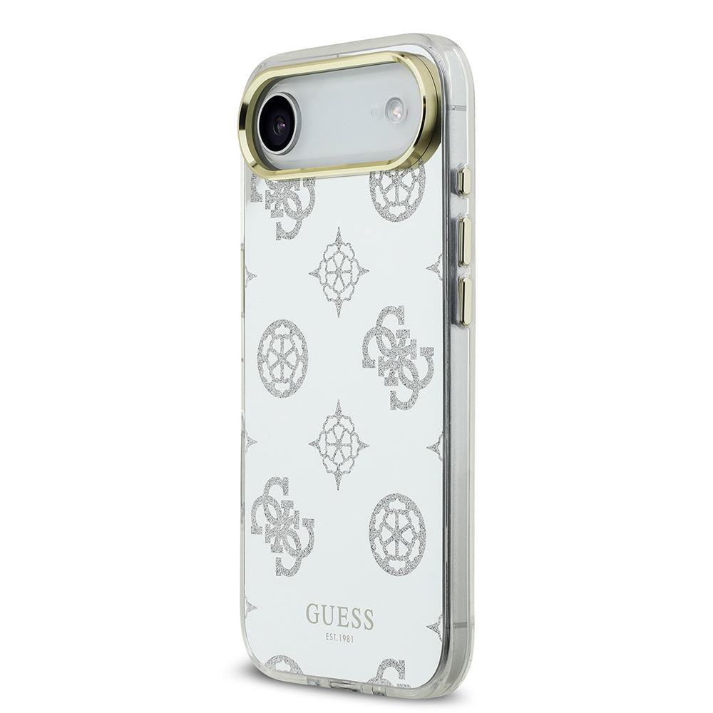 iPhone 17 Air Kılıf Guess Orijinal Lisanslı Metal Kamera Çerçeveli Simli Aynalı Kılıf