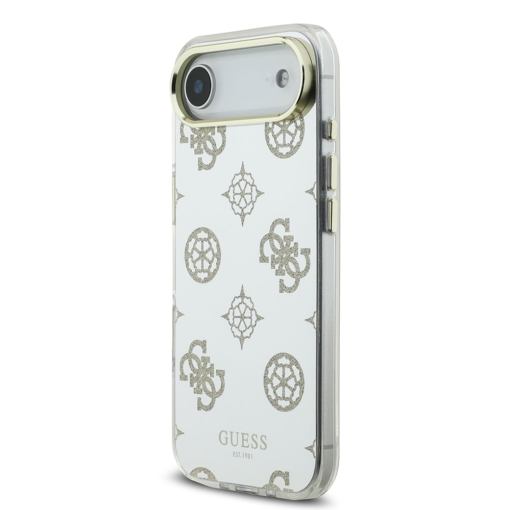 iPhone 17 Air Kılıf Guess Orijinal Lisanslı Metal Kamera Çerçeveli Simli Aynalı Kılıf