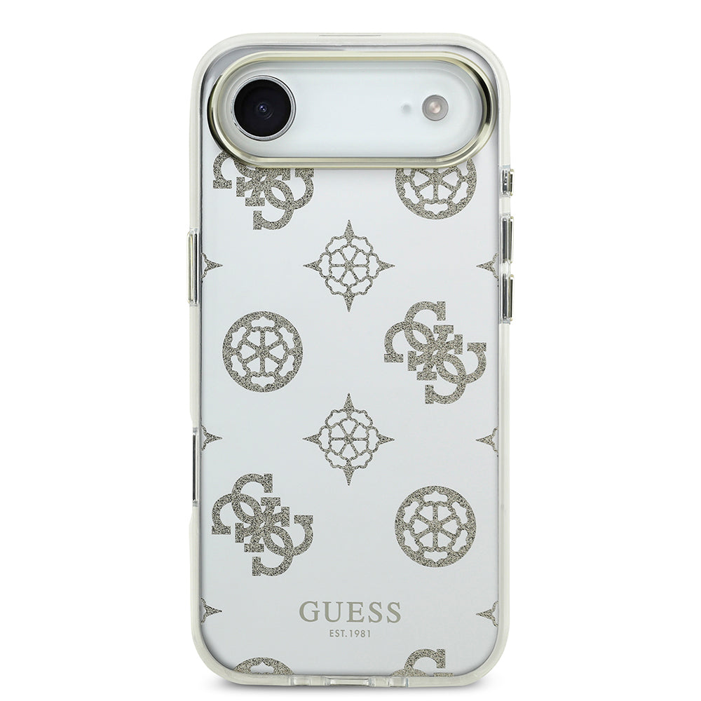 iPhone 17 Air Kılıf Guess Orijinal Lisanslı Metal Kamera Çerçeveli Simli Aynalı Kılıf