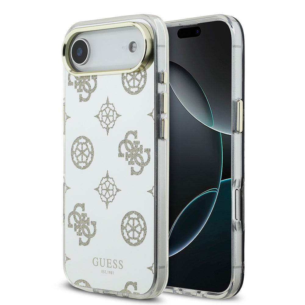 iPhone 17 Air Kılıf Guess Orijinal Lisanslı Metal Kamera Çerçeveli Simli Aynalı Kılıf