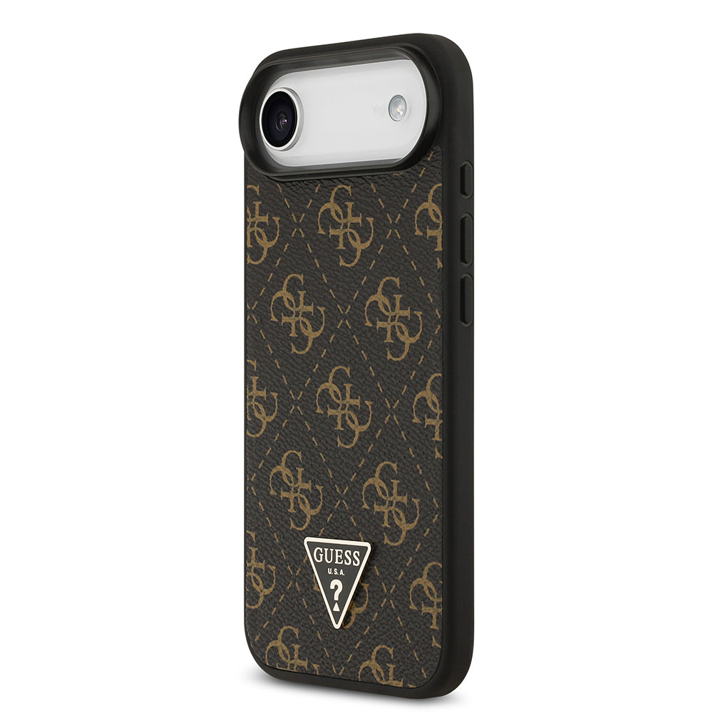 iPhone 17 Air Kılıf Guess Orijinal Lisanslı PU Deri 4G Desenli Üçgen Logolu Kılıf