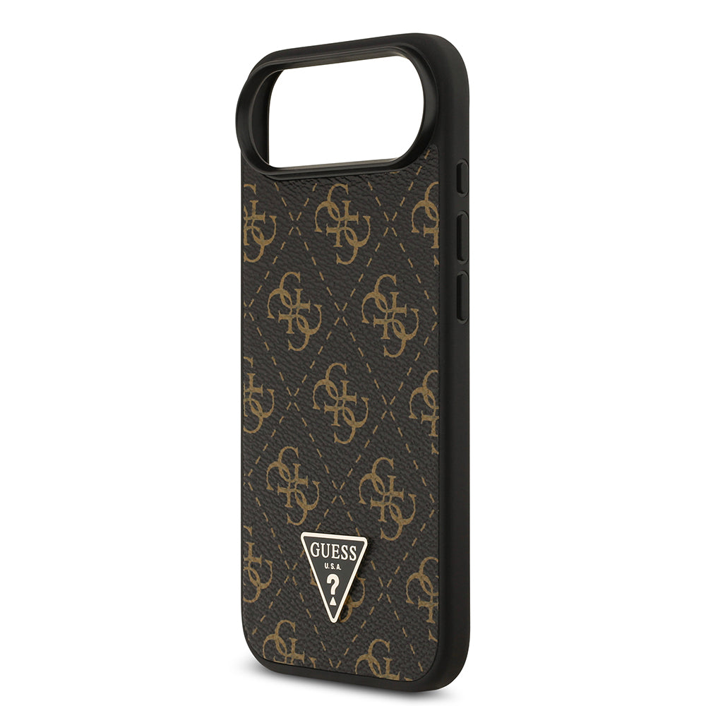 iPhone 17 Air Kılıf Guess Orijinal Lisanslı PU Deri 4G Desenli Üçgen Logolu Kılıf