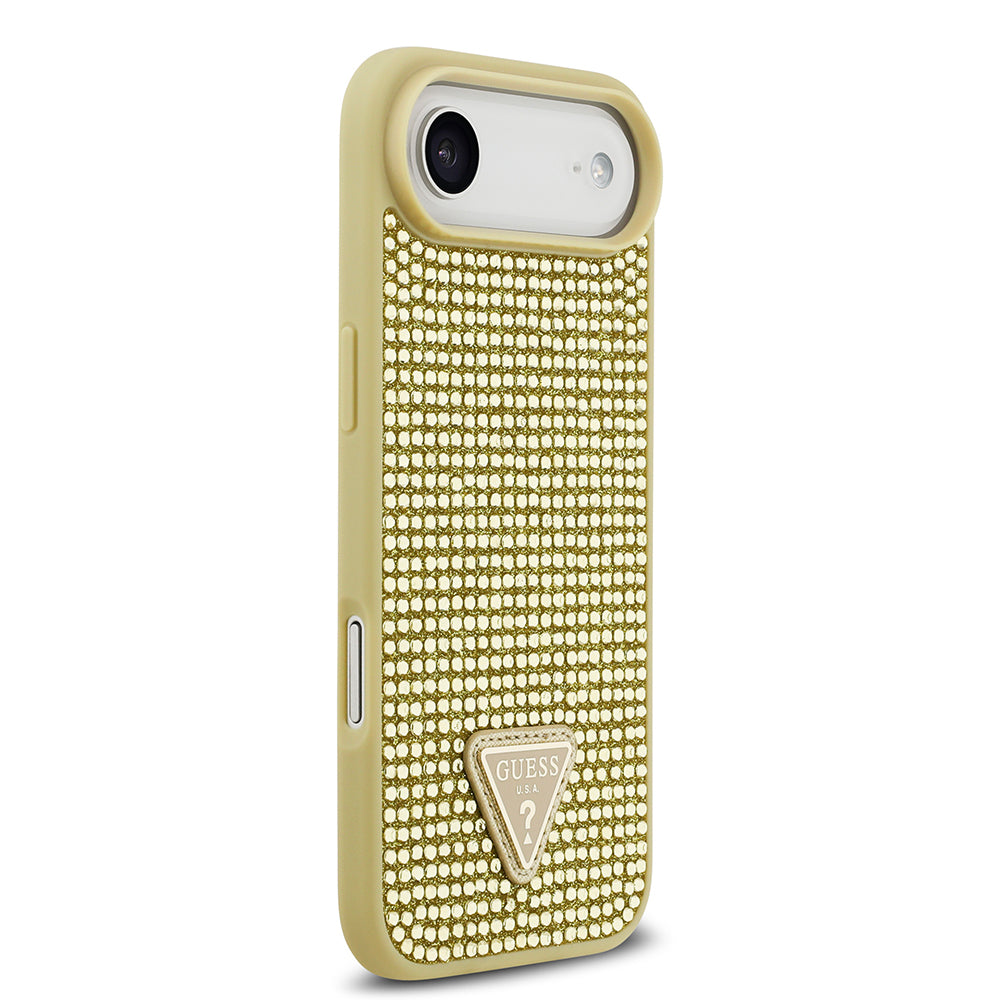 iPhone 17 Air Kılıf Guess Orijinal Lisanslı Taşlı Arka Yüzey Üçgen Logolu Kılıf