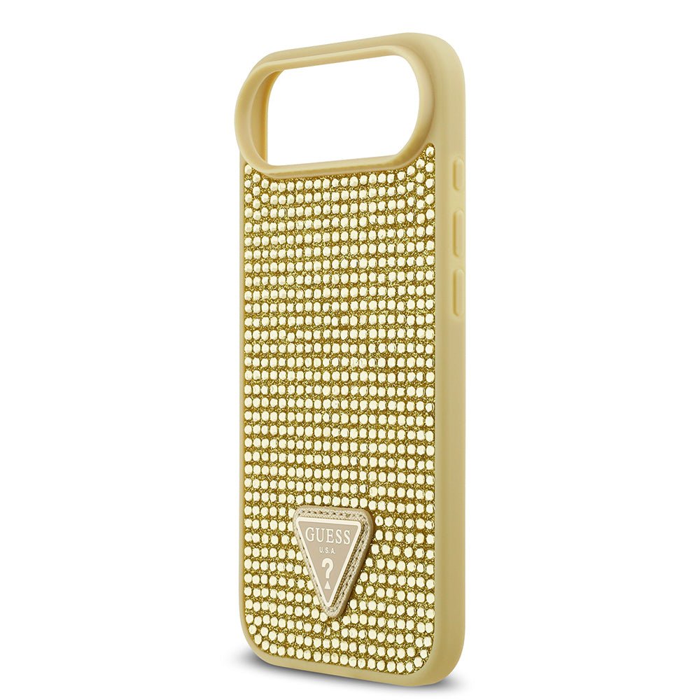 iPhone 17 Air Kılıf Guess Orijinal Lisanslı Taşlı Arka Yüzey Üçgen Logolu Kılıf