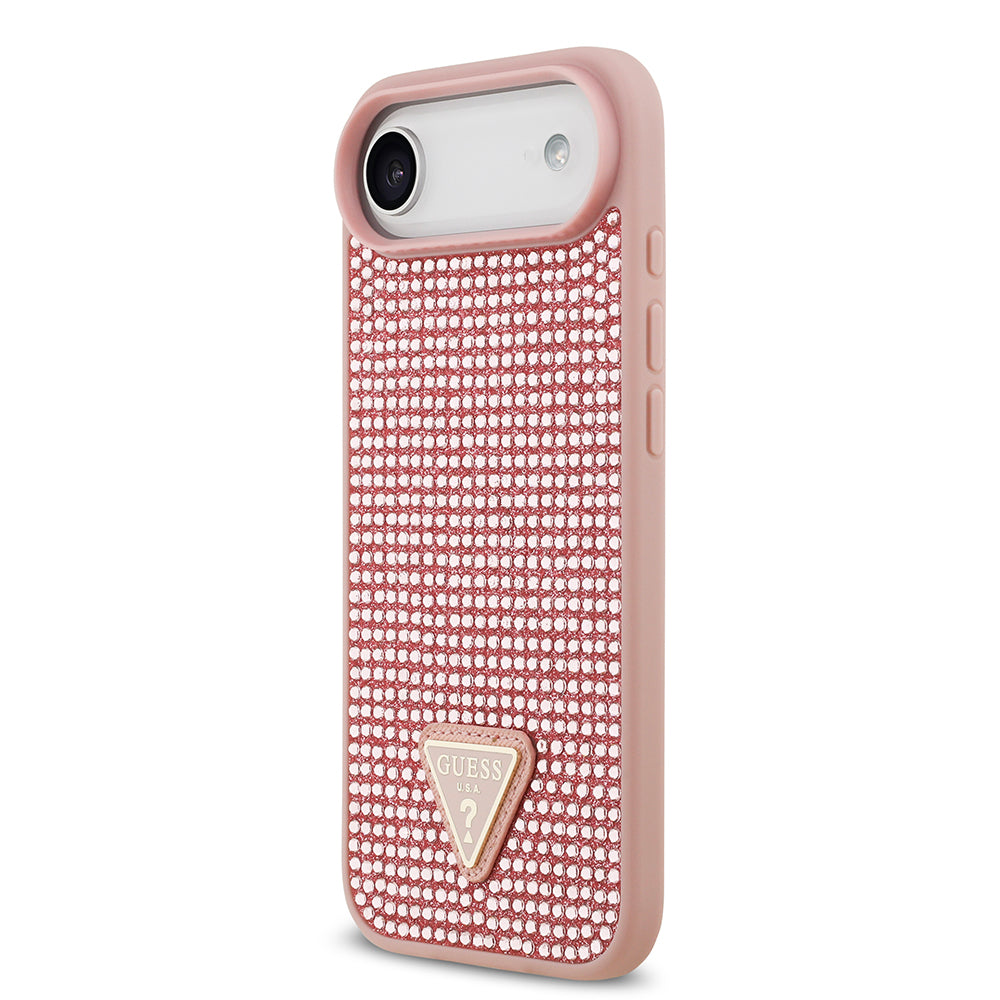 iPhone 17 Air Kılıf Guess Orijinal Lisanslı Taşlı Arka Yüzey Üçgen Logolu Kılıf
