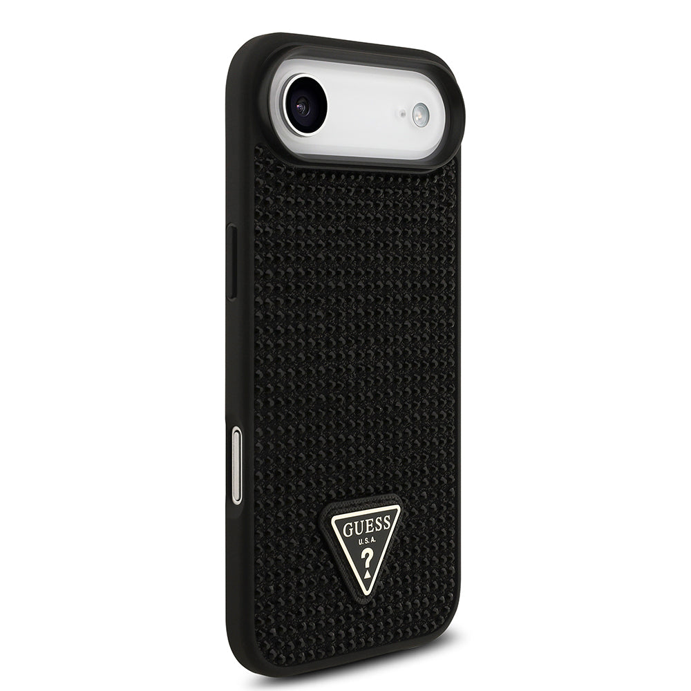 iPhone 17 Air Kılıf Guess Orijinal Lisanslı Taşlı Arka Yüzey Üçgen Logolu Kılıf