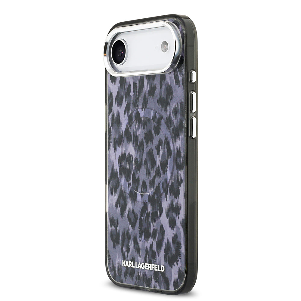 iPhone 17 Air Kılıf Karl Lagerfeld Orijinal Lisanslı M-safe Şarj Özellikli IML Leopar Baskılı Kılıf